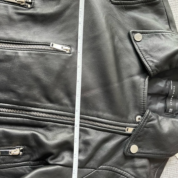 Zara Woman Real Leather Jacket sz M (runs small) - Picture 9 of 11